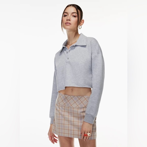 Sunday Best Cropped Fleece Polo - Picture 1 of 3